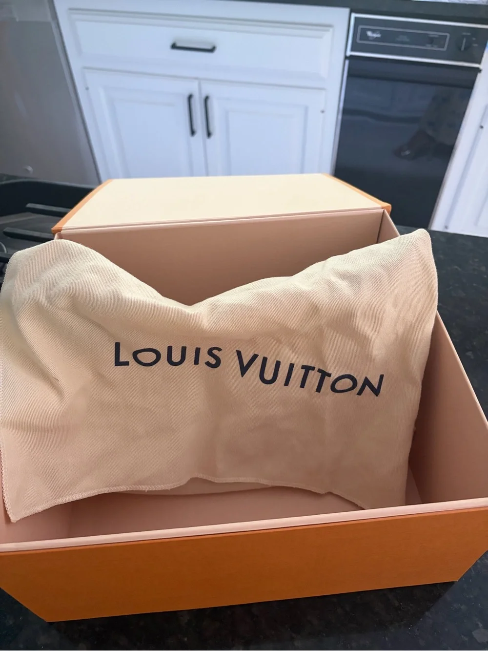 Louis Vuitton Boulogne Shoulder Bag with Black Trim and Gold Hardware